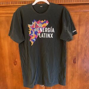 Starbucks Energía Latinx Employee T-Shirt 100% Cotton Sz L Green Hora Del Café